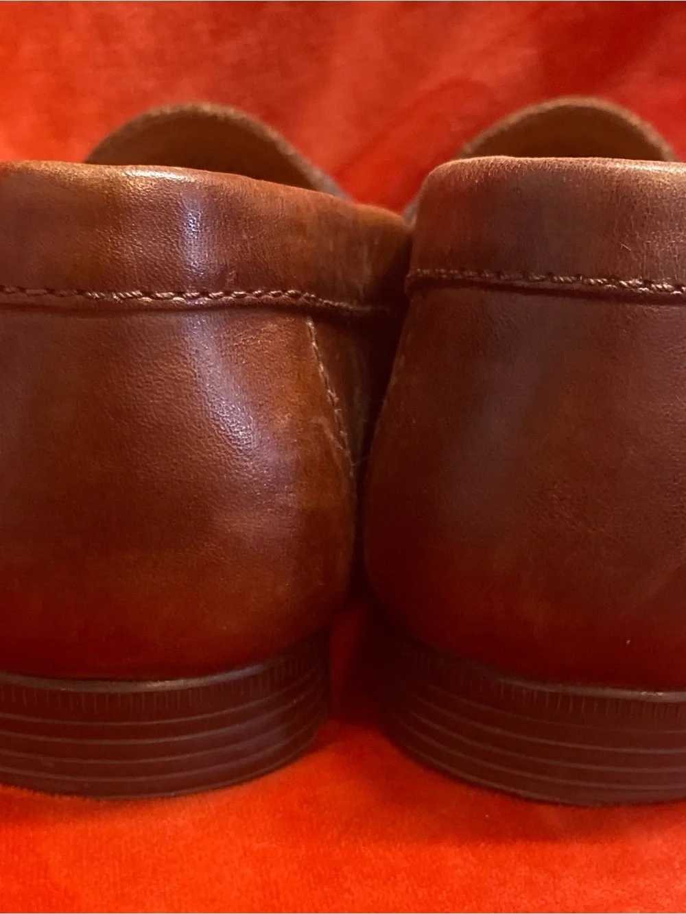 Giorgio Brutini Tan/Brown Leather Tassel Slip-On Loafers